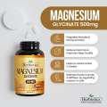 Herbiotics Magnesium Glycinate 500mg Supports Sleep, Nerve, Muscle, Bone & Heart Health 60s Tablets. 