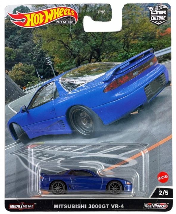 Original Hot Wheels Premium Mitsubshi 3000GT VR-4 2022 Mountain Drifter Series Metal Die-Cast Vehicle Model Car