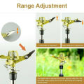 Adjustable Rotate Watering Sprinkler Garden Metal Irrigation System - Water-Saving Garden Sprinkler - Adjustable Rotating Lawn Irrigation System for Garden Yard. 