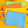 Filing Products Cloth Zipper File Bag Canvas Cloth Zipper Bag Book Pencil Pen Case Colorful Double Layer File Folder. 