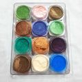 12 PCS PEARL GLITTER MICA POWDER FOR EYESHADOW SHIMMER DUST MICA POWDER FOR ART & CRAFT PARTY MAKE UP DUSTY LOOSE SHINY GLITTERS FOR EYES & NAILS. 