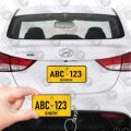 Customized Car / bike Number plate keychain - Name Keychain - Single side Keychain. 