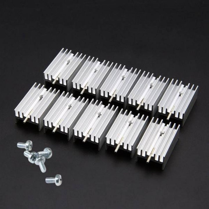 10 Pieces - Transistor Heatsink with screw for TO-220 Package heat sink