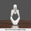 【HOT】 Resin Statue Abstract Thinker Figurine Home Office Decor For Shelf Handmade Crafts Sculpture Modern Art Small Ornaments. 