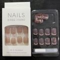 Menggh (with glue) 24pcs Artificial Nails, Hot-selling French False Nails. 