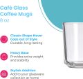 6 Pcs Transparent Plain Tea Cups Coffee Glass Mugs 220ml. 
