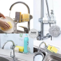 Sponge Holder for Kitchen Stainless Steel Faucet Storage Rack Adjustable Sink Caddy Organizer Soap Drainer Bathroom Accessories. 