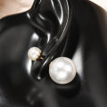 Double Sided Pearl Earings -Fashion Jewelry Crystal Ball Stud Earrings -Women Girls Simulated Pearl Earrings. 