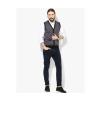 Grey & Black Cotton V-Neck Sweater for Men. 