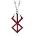 Berserk Symbol Necklace The Mad Warrior Norse Viking Mythology Keyring Pendant Jewelry. 