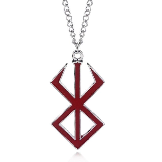 Berserk Symbol Necklace The Mad Warrior Norse Viking Mythology Keyring Pendant Jewelry