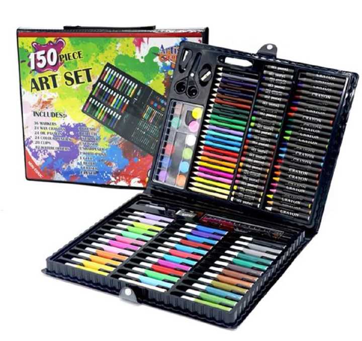 42 | 68 | 86|150 PCS Colouring Kit / Set With Button Box Best Quality Girl Or Boy