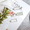 Sublimation Blank Keychain Rectangle Metal Heat Transfer Keychain. 