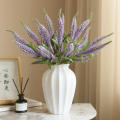 Purple Flower Bouquet Realistic White Silk Simulated Flowers Plastic Pink Artificial Flowers for Wedding Decoration Home Setting Table Decoration Gift Office Decor. 