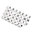 100Pcs Letter Beads Round Letter Alphabet Beads Acrylic Beads DIY Jewelry Making Bracelet Necklace Accessories. 