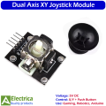 Dual-Axis XY Joystick Module Controller for Arduino, Robotics, Gaming Projects, PS2 Style with Push Button, Smooth Control & High Accuracy Sensor by Electrica. 