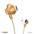 Sigma Metal Casing S24 – Wired 3.5mm Jack Earphones Premium In-Ear Deep Bass Stereo Earbuds Earphones Handsfree with Mic for All Smartphones Android & Iphone_IOS. 