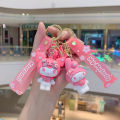 Sanrio Kawaii Hello Kitty Keychain Pink Kuromi Melody Cinnamoroll Car Key Ring Backpack Pendant Ornaments Girls Holiday Gifts. 