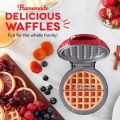 3 in 1 Waffle Maker Machine - Mini Waffle Maker - Cookies Maker Machine - Nutella Waffle Maker - Non-Stick Surfaces - Hash Browns, Keto Chaffles with Easy to Clean - Mini Non-Stick Waffles Maker. 