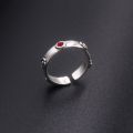 A Set Anime Howl's Moving Castle Cosplay Ring Howl and Sophie Adjustable Red Blue Crystal Rings for Women Men couple jewelry. 