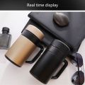 Imported 304 Stainless Steel Thermos Mugs Tea Cup With Handle Lid Tea Filter Insulated Tea Mug Thermos Cup Office Thermoses Hot and Cold Tea Coffee Cup. 