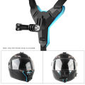 Full Face Helmet Chin Mount Jaw Holder Motorcycle Helmet Strap for GoPro Hero 10/9/87/6/5/4/3 SJCAM sj5000/6000/7000 DJI Osmo Action XIAOYI Sports Action Camera for Motorcycling. 