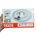 Electric Space Rail Car, White, With 2 Astronaut Mini Accessories And 1 Space Car, Space Rail Track. 