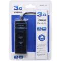 PORTABLE 3.0 USB Hub USB Data Hub Splitter USB Hub Extender Extension Connector. 