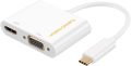 USB C to HDMI VGA Adapter, Type C to VGA to USB C Thunderbolt 3 for Dual Monitor Adapter. 