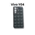 Vivo Y04 4G Cover Soft Matte Silicon Puffer Down Jacket Box Design Camera Protection Phone Case For Vivo Y04 4G. 