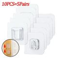 20PCs  Double Sided Strong Adhesive wall hook , Wall Hooks , Double Wall Hooks , Suction Hook , stick hook , Wall-Sticking Hooks Without Punching and Nails, Waterproof and Oil-Proof, Heavy-Duty Self-Adhesive Hooks for Bathroom and Kitchen. 