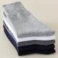 2 Pairs Large Size Men Socks Plus Long Cotton Loose Mouth Good Elastic Business Solid Party Dress Diabetic Socks Fathers EU43-48. 