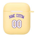 Basketball Number Name Custom Case for Apple Airpods 1 2 3 Soft Silicone Cover Logo Image Text Personalized Case for Airpods Pro. 