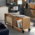 Bench on Castor Ikea   Book Shelf. 