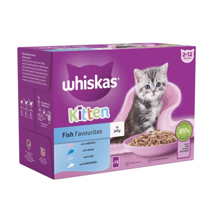 Whiskas Sachet Kitten Fish Selection Jelly - 85gm - Cat Food