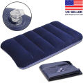 1Pcs Car Travel Air Cushion Rest Square Pillow Blue Inflatable Bed Outdoor Pillows 47x30cm. 