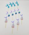 MERMAID THEME CUPCAKE TOPPER PACK OF 10 CUPCAKE TOPPERS. 
