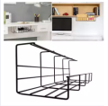Computer TV Wire Power Supply Cable Management Under Shelf Tray Organizer. 