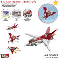 Decool Architect Air Fighter Building Blocks For Kids Technique Jisi Bricks Block & Engineering Toy Creative Flying Jet Lego_ Toys Plastic Educational 157+Pcs DIY Brick Aeroplane Model Play Build Skill Set Gift For Kids Teenager Boys & Girls Code: 3136. 