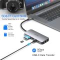 ZMUIPNG (ZM0501) 9 IN 1 USB C Hub Multiport Adapter, USB C Dock with Ethernet HDMI,  USBC Hub to 4K HDMI,Ethernet,100W PD,USB-C,3 USB Ports,SD/TF, USB Type C Dongle Docking Station for MácBook Pro M1 MácBook Air Surface,Dėll,HP and More. 