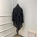 Three Layers Chiffon Khimar. 