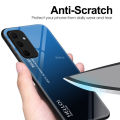 Quiberk for Samsung Galaxy A55 5G Tempered Glass Hard Case Gradient Color Back + Soft Frame Shockproof Phone Cover. 