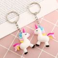 Mini Silicone Cute Unicorn Keychain Key Ring Holders Keychain & Bag Charm  Mix Charms Keychain  For Unicorn Lovers  Ideal For Girls Return Gifts,  With Free Gift for Kids (Sticker, Golden Scarf pin, Balloon, Pair of Girls Hair Poni), By Mall City Zone.. 