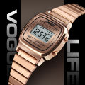 SKMEI Fashion Ladies Simple Stainless Steel Digital Waterproof Watches for Women 1901. 