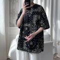 【M-5XL Korean Unisex T-shirt Oversized shirt Fashion Printed Short Crew neck sleeve Oversized Tshirt oversized shirt for men Couple shirt for men casual top hip hop streetwear. 