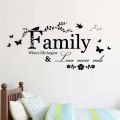 Family Where Life Begins & Love Never Ends Wall Art Sticker Quote Bedroom Living Room ( 18 X 30 Inches). 