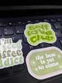25pcs GREEN AESTHETIC sticker pack based on cool trendy stickers and music ideal for journaling, guitar, diaries, notebooks, phone covers, laptops, skateboards aesthetic girly green aesthetic cute. 