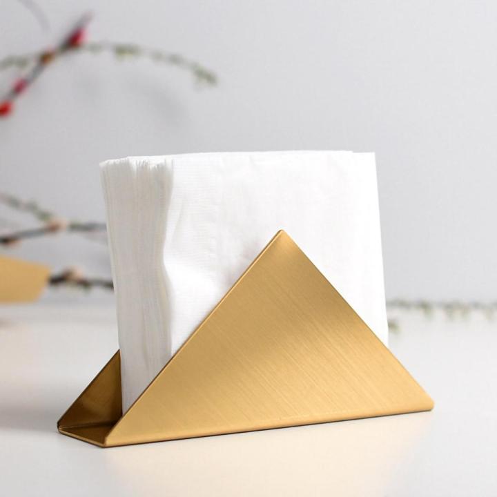 2 Pcs Metal holder for napkins, Metal Napkin Holder. Stylish Modern Unique Original napkin holder. standing napkin holder, Tissue Holder/ Dinning Decoration, Classic Mouse Napkin Holder / Desk File Organizer, Paper Napkin Holder for Table with Gold colour