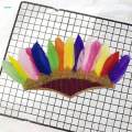 Feather Headdress American Chief Indian Native Hat for Festival Performance Colorful Rose Red. 