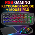 Semi Mechanical RGB Gaming Keyboard Combo deal by Pixel Point / RGB keyboard with rgb mouse , mouse pad / Premium quality. 